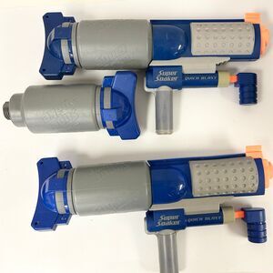 Vintage Super Soaker Quick Blast Water Gun Lot Of 2 & Extra Tank 2007 Hasbro